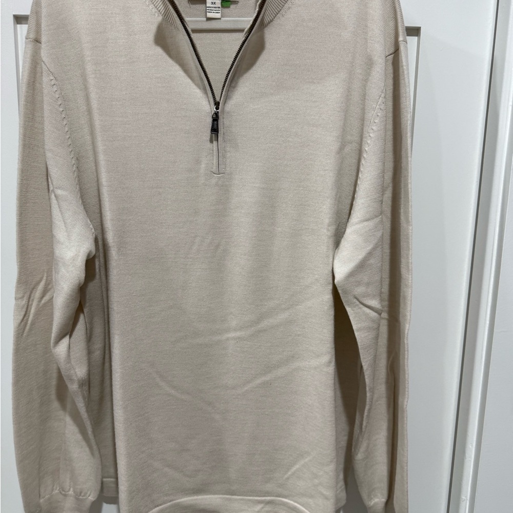 Joseph Abboud Classic Fit Extra Fine Merino Wool Quarter Zip Sweater.  Size 3X - Picture 3 of 8